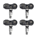 Set of four premium tyre pressure monitoring sensors in black and silver for luxury vehicles