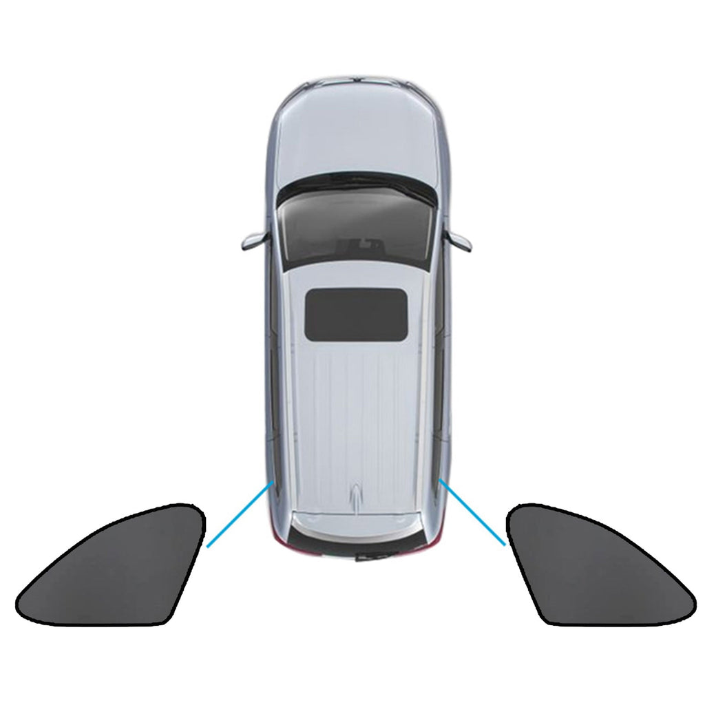 Magnetic car window sun shade in black nylon mesh fitted on a Subaru Outback — view 4