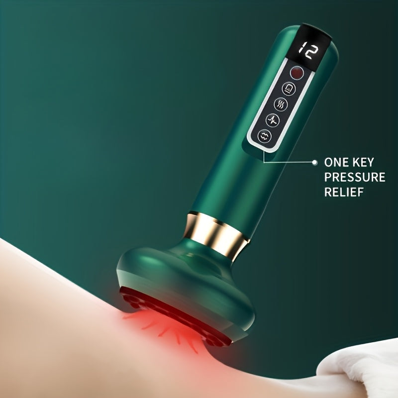 USB rechargeable electric Gua Sha massage tool in a compact portable design for soothing muscle relief — view 4