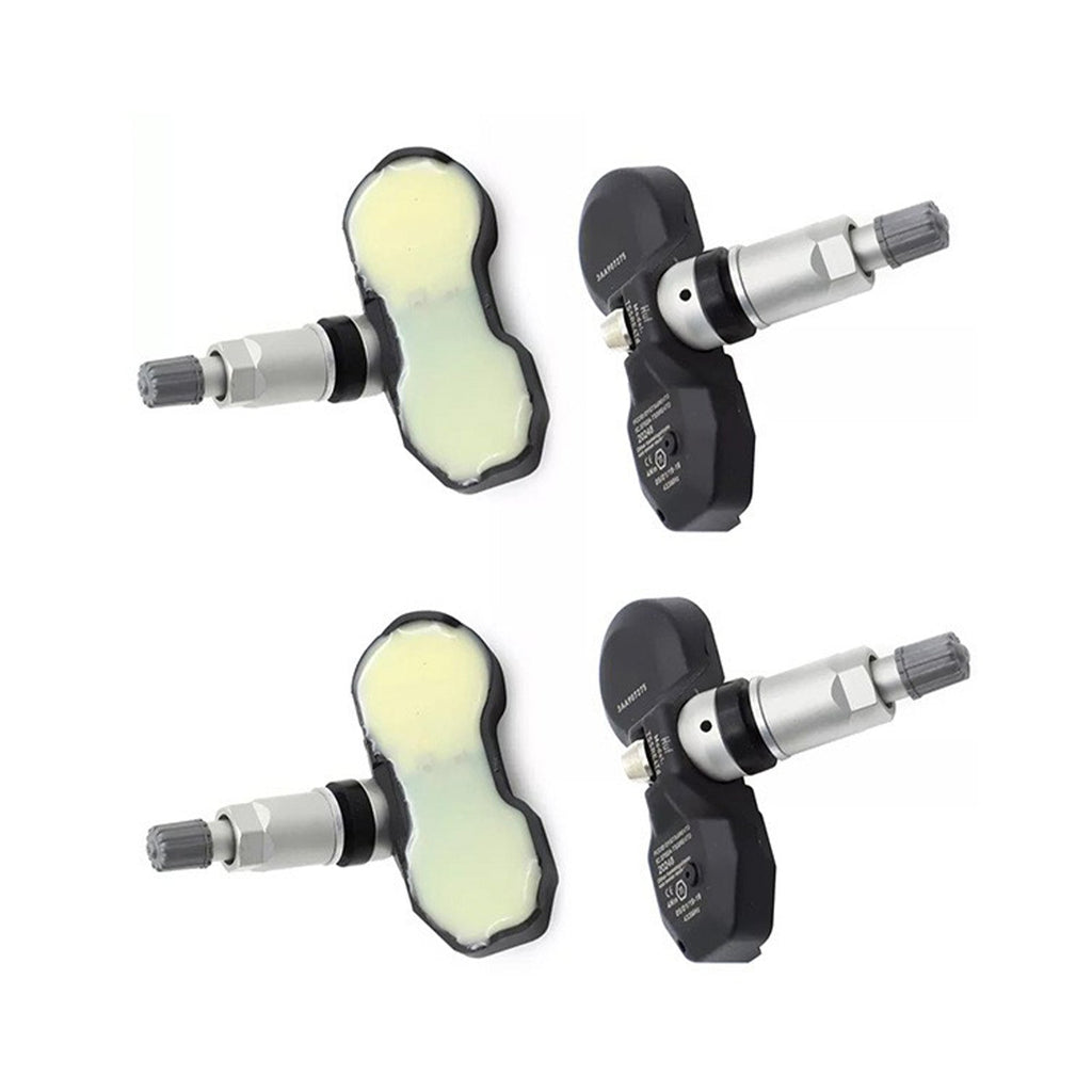 Set of four premium tyre pressure monitoring sensors in black and silver for luxury vehicles — view 2