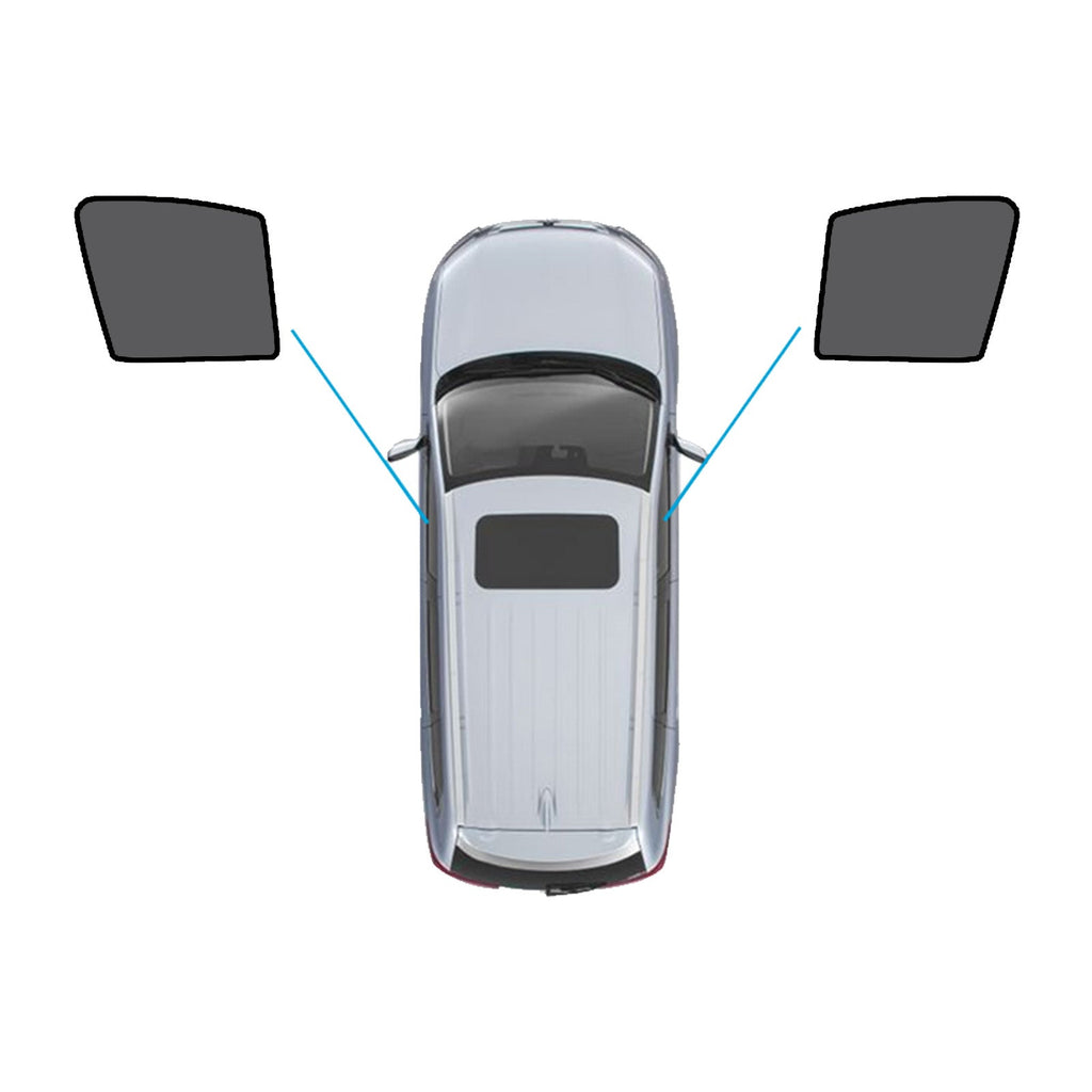 Magnetic mesh car window shade installed on a Subaru Outback blocking sunlight and UV rays