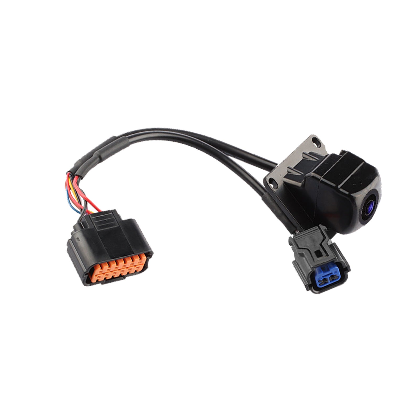 Rear view backup parking camera with wiring connector made of rust resistant metal and plastic — view 4