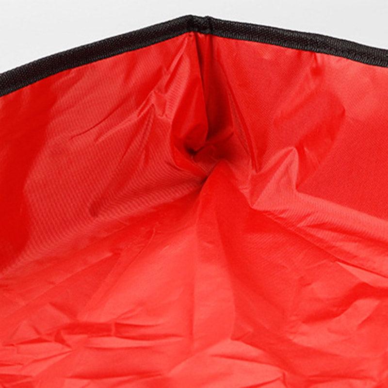 Foldable portable cat litter box in red and black Oxford cloth for travel and camping — view 5