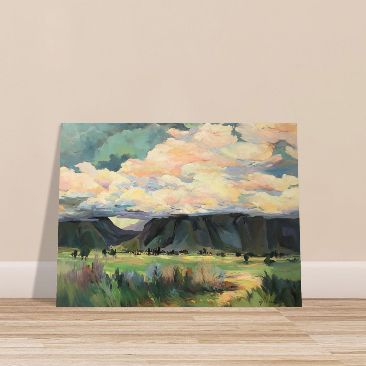 'Sky Valley Road' Landscape I 18x24 Museum-Quality Matte Paper Poster | Original Artwork by American Artist Barbara Cleary-4