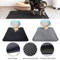 Black and grey double layer waterproof EVA cat litter trapping mat for clean floors