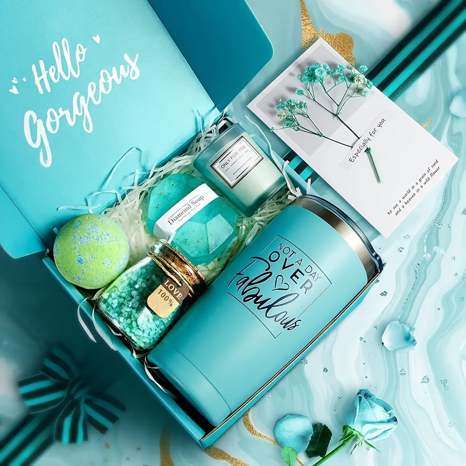 Sandalwood spa gift box set for women featuring beautifully packaged bath and body relaxation essentials — view 3