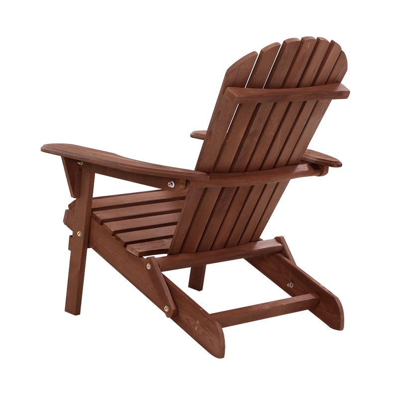 Wooden folding garden chair in natural finish for outdoor patio and indoor terrace seating. — view 5