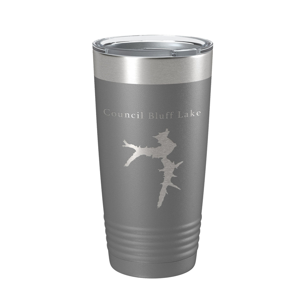 Council Bluff Lake Map Tumbler Travel Mug Insulated Laser Engraved Coffee Cup Missouri 20 oz-16