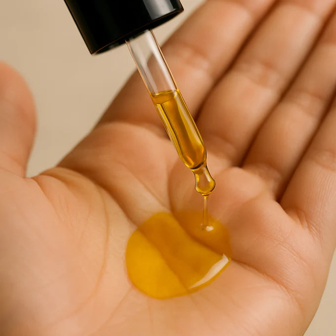 Restorative organic face oil in a sleek glass dropper bottle for natural skincare routines — view 2