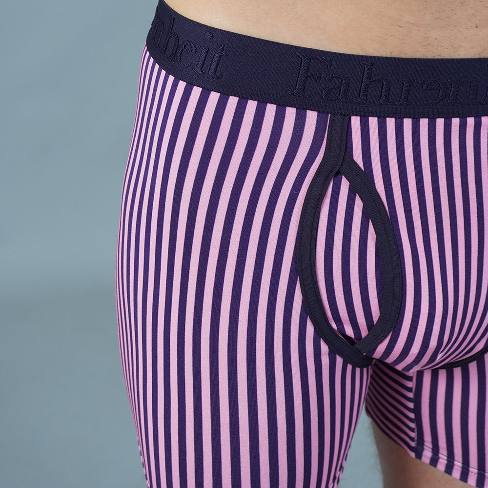 Newman stripe boxer brief bundle in soft breathable cotton with raised logo waistband for men. — view 4