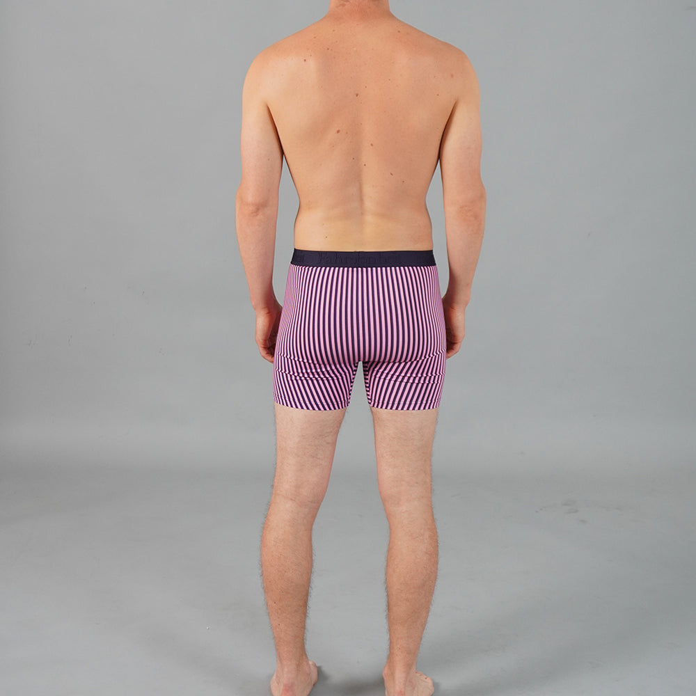Newman stripe boxer brief bundle in soft breathable cotton with raised logo waistband for men. — view 5