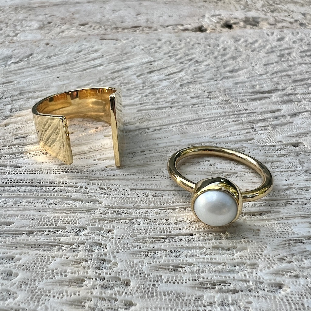 Open Angular Bombshell Ring-4