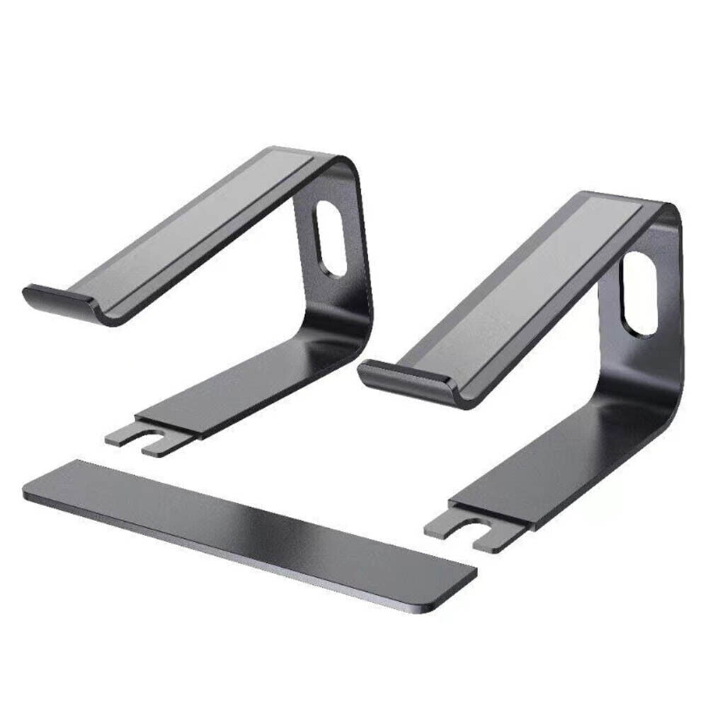 Silver aluminium ventilated laptop desk stand with anti-slip silicone pads and ergonomic design — view 4