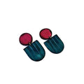 Fan Shaped Statement Earrings, Post or Clip On – "Emily"-0