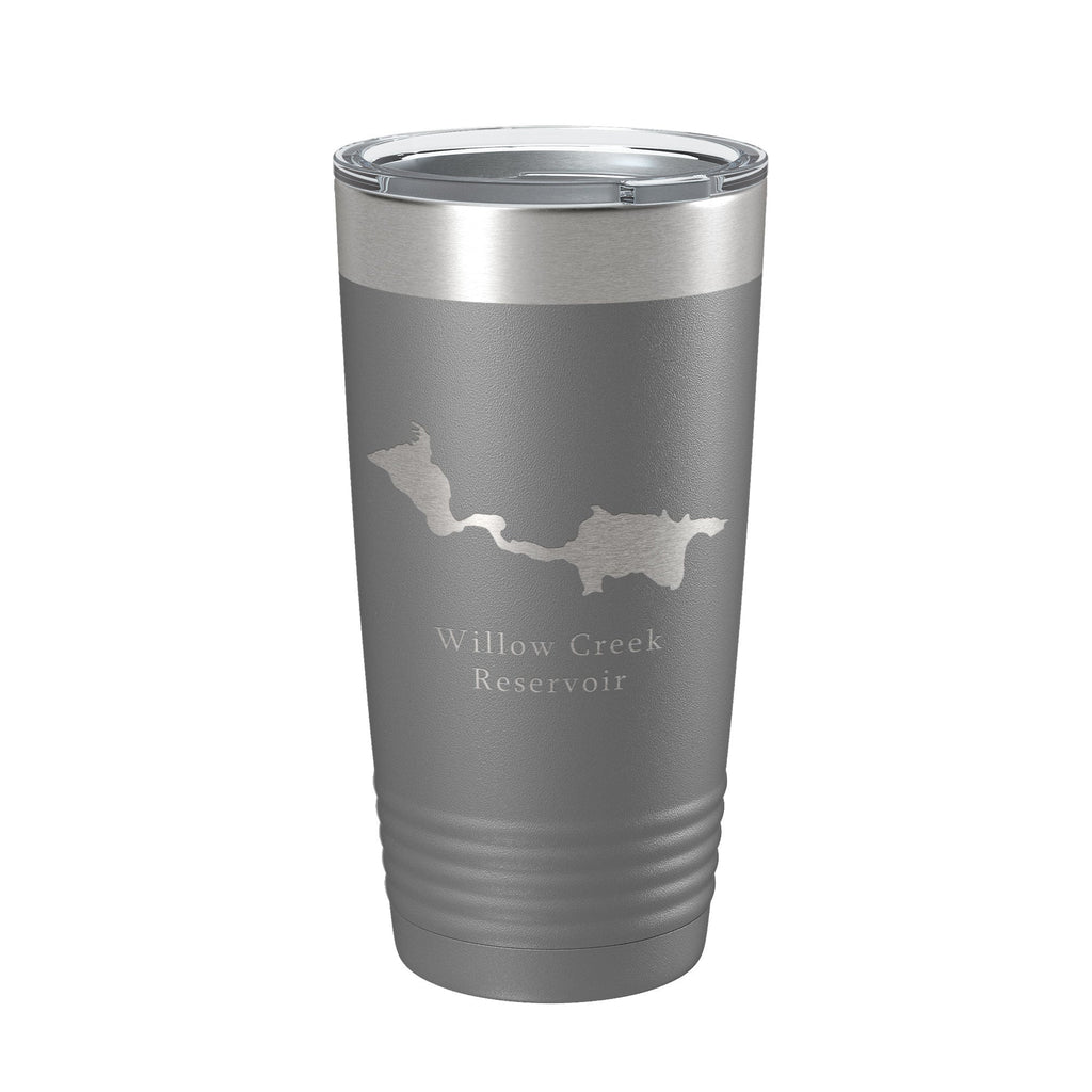 Willow Creek Reservoir Arapaho Tumbler Lake Map Travel Mug Insulated Laser Engraved Coffee Cup Colorado 20 oz-16