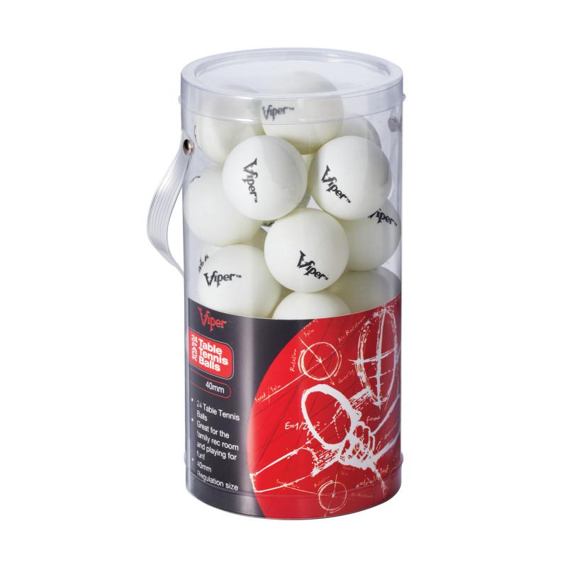 Viper 24 pack table tennis balls, 40mm white ping pong balls for indoor game rooms — view 2