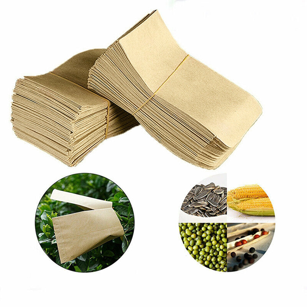Recycled yellow kraft paper mini envelopes for storing garden seeds, jewelry, and small items — view 5