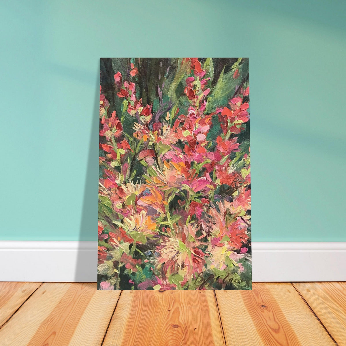 'Blossom Study' Floral I 16x24 Museum-Quality Matte Paper Poster | Original Artwork by American Artist Barbara Cleary (Fall Collection)-2