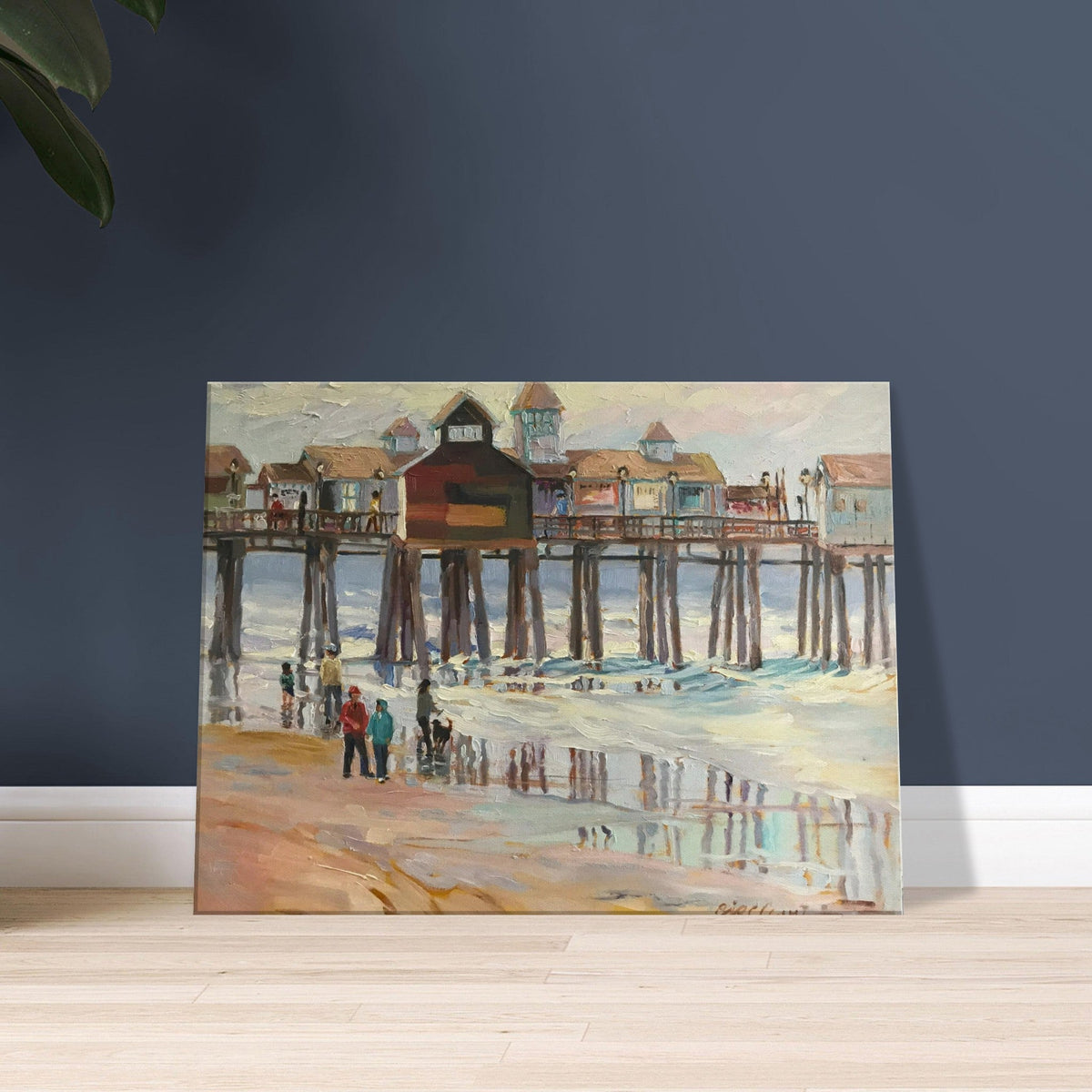 'Serenity by the Sea' Coastal I 18x24 inch Art Print on Canvas I Original Artwork by American Artist Barbara Cleary-2