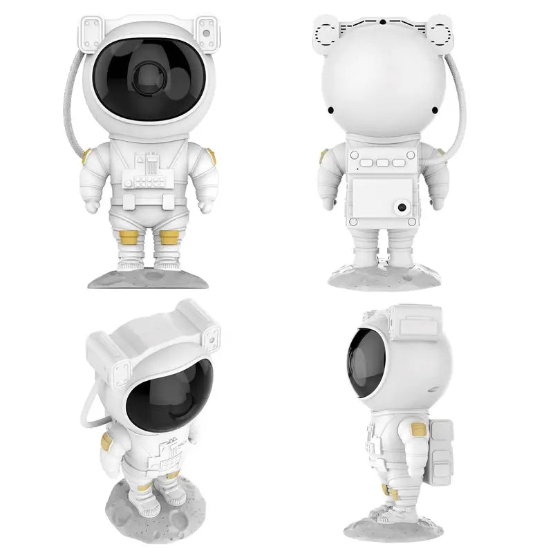 Astronaut starry sky night light, white matte plastic star projector for a kid room tabletop