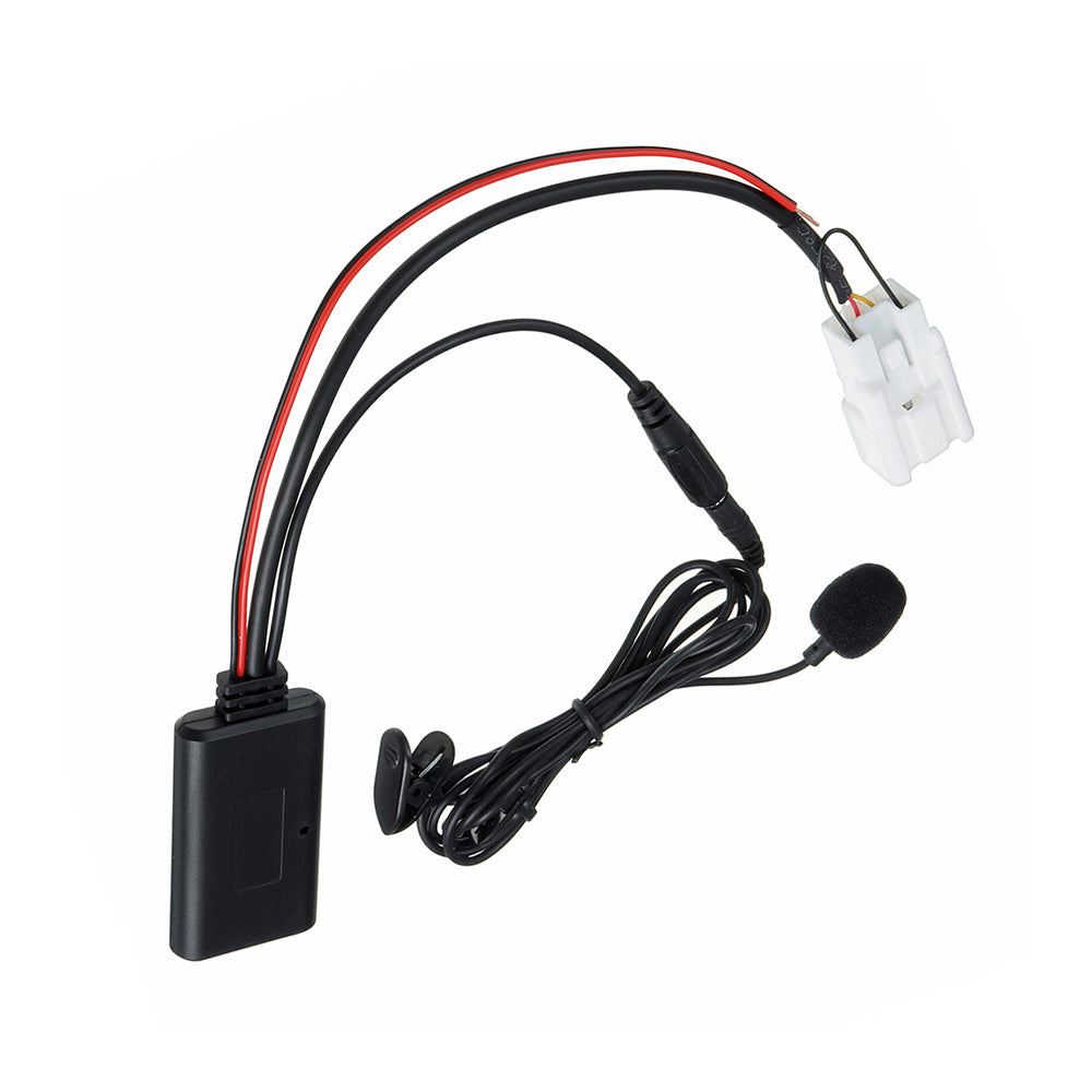 Bluetooth audio adapter module with wiring harness and microphone for car stereo systems — view 3