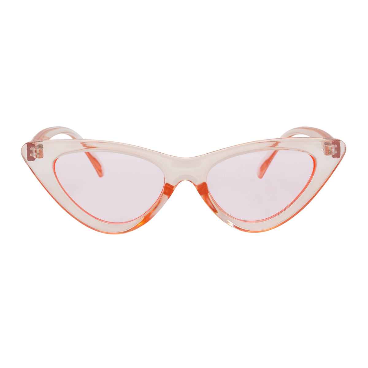 FELINE - Oval Small Cat Eye Sunglasses Pink Pink-2