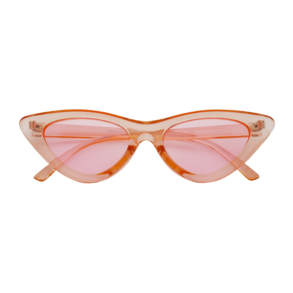 FELINE - Oval Small Cat Eye Sunglasses Pink Pink-0