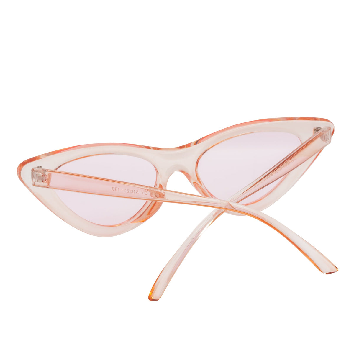 FELINE - Oval Small Cat Eye Sunglasses Pink Pink-4