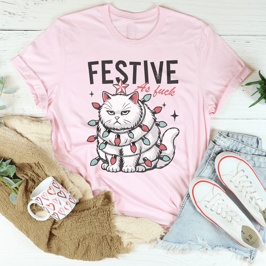 Festive As F-ck Tee-0