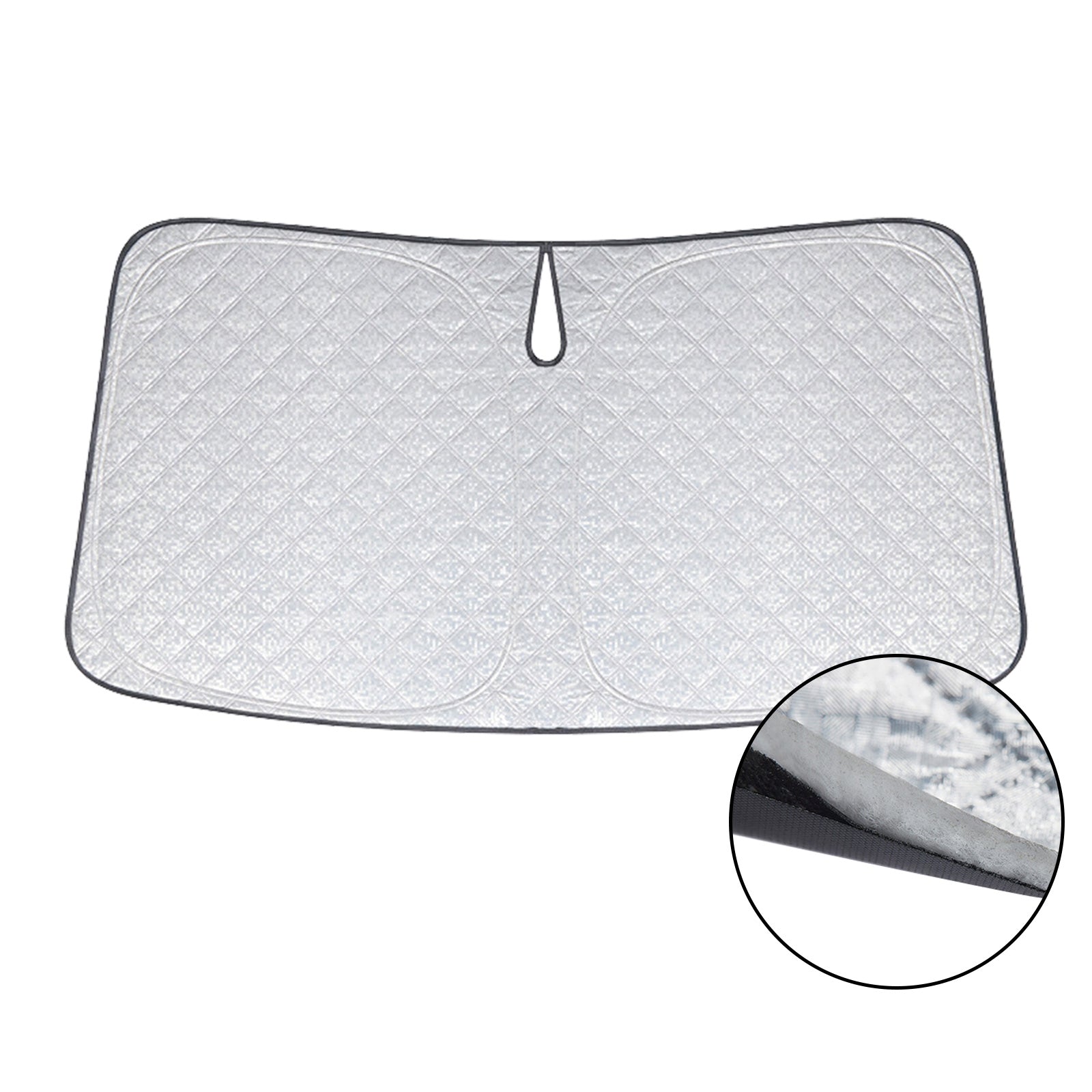 6-layer reflective aluminum windshield sun shade custom fitted for a Subaru Outback foldable design — view 3