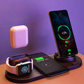 6-in-1 wireless charging dock station for phone, smartwatch, and accessories, minimalist design
