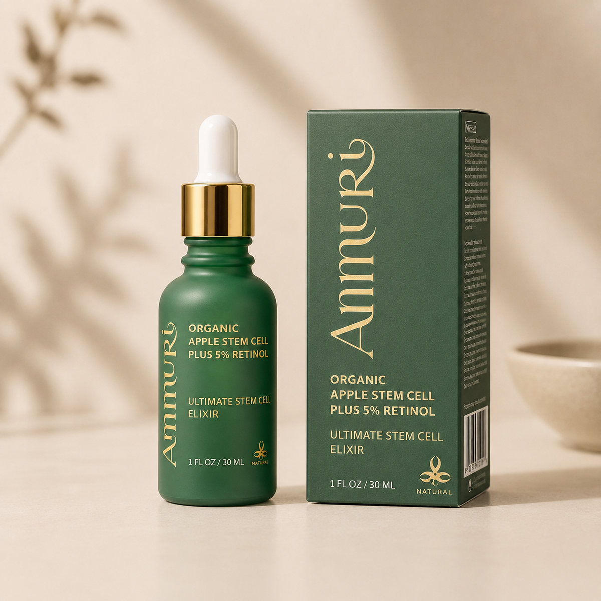 Retinol 5% Serum with Apple Stem Cell for Fine Lines & Uneven Tone (30ml) | Ammuri-1