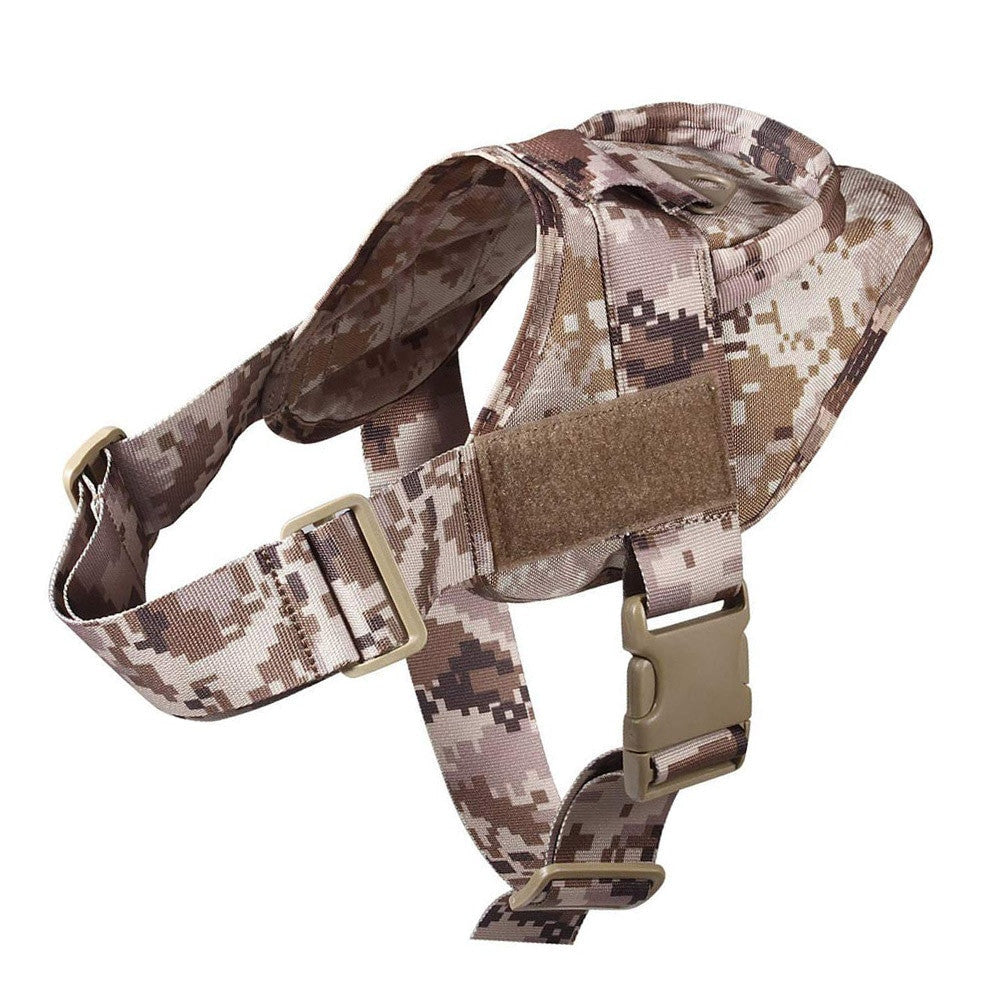 Military tactical dog harness vest made of heavy duty solid colored nylon for working K9s — view 11
