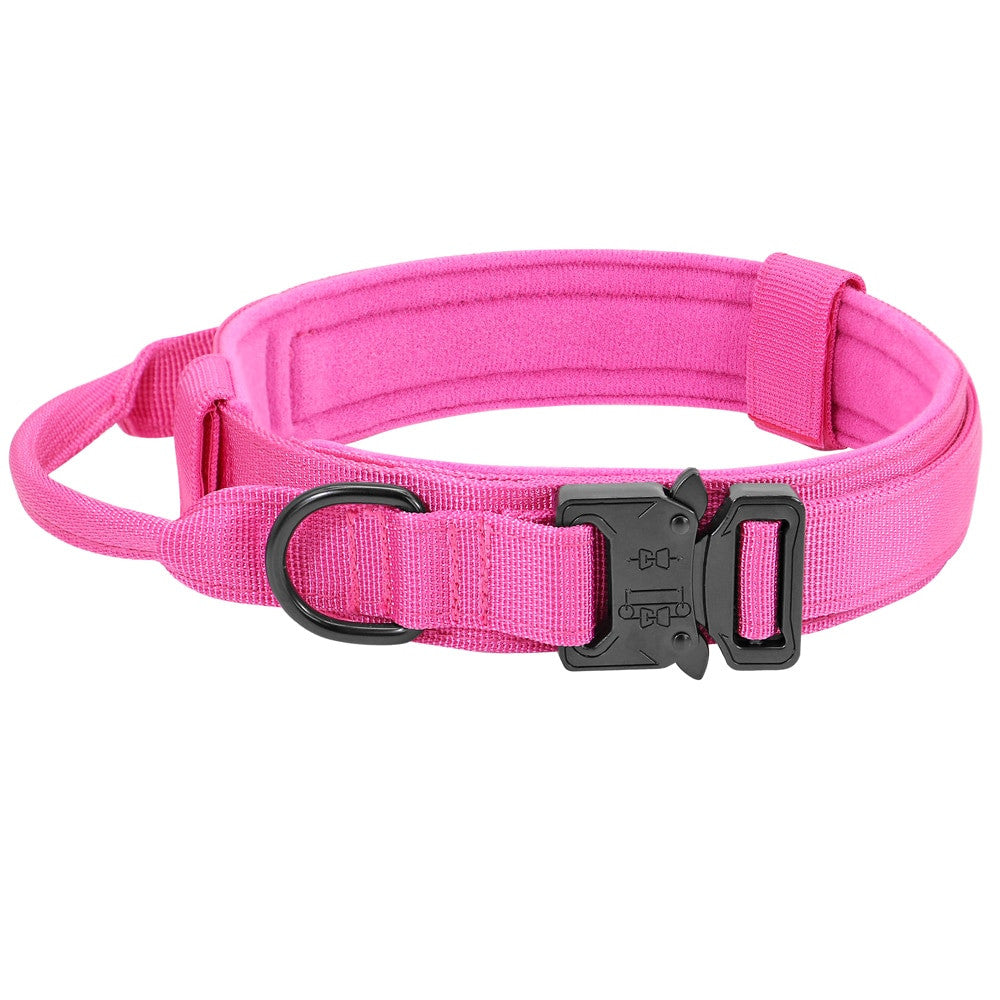 Military tactical dog collar and leash set in durable nylon for medium to large dogs — view 10