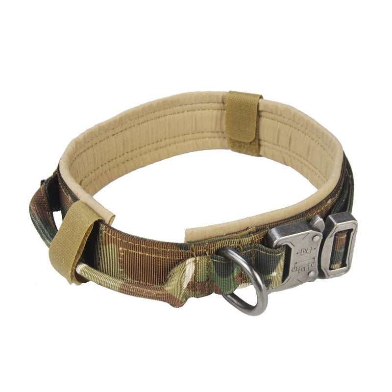 Heavy duty tactical dog collar set made of solid nylon with quick release buckle — view 11