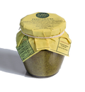 Ligurian Pesto 180g glass jar featuring fresh Genoese basil and premium Italian cheeses.