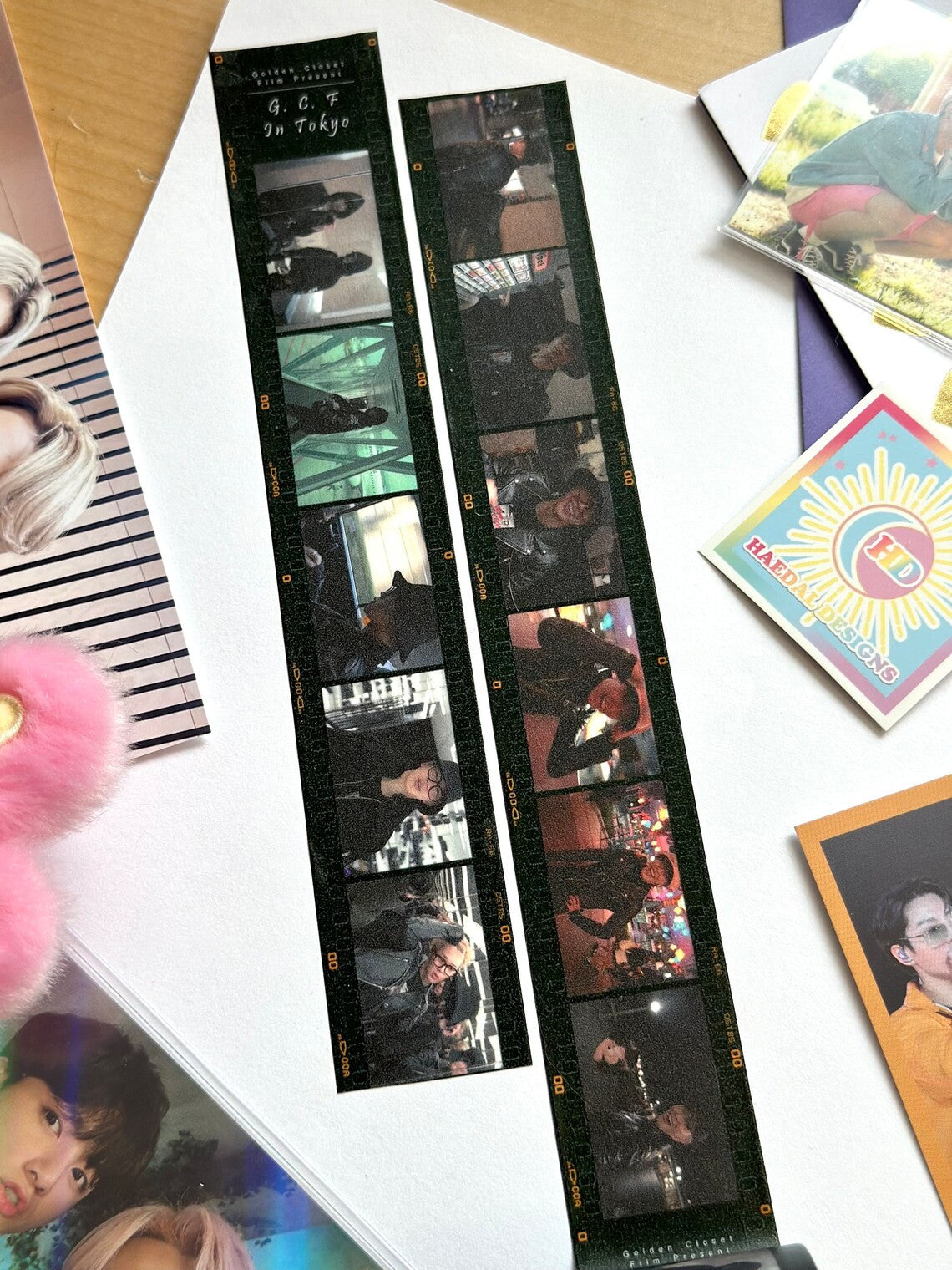 Jimin and Jungkook GCF Tokyo decorative washi tape roll featuring printed photography, 30mm by 10m — view 2