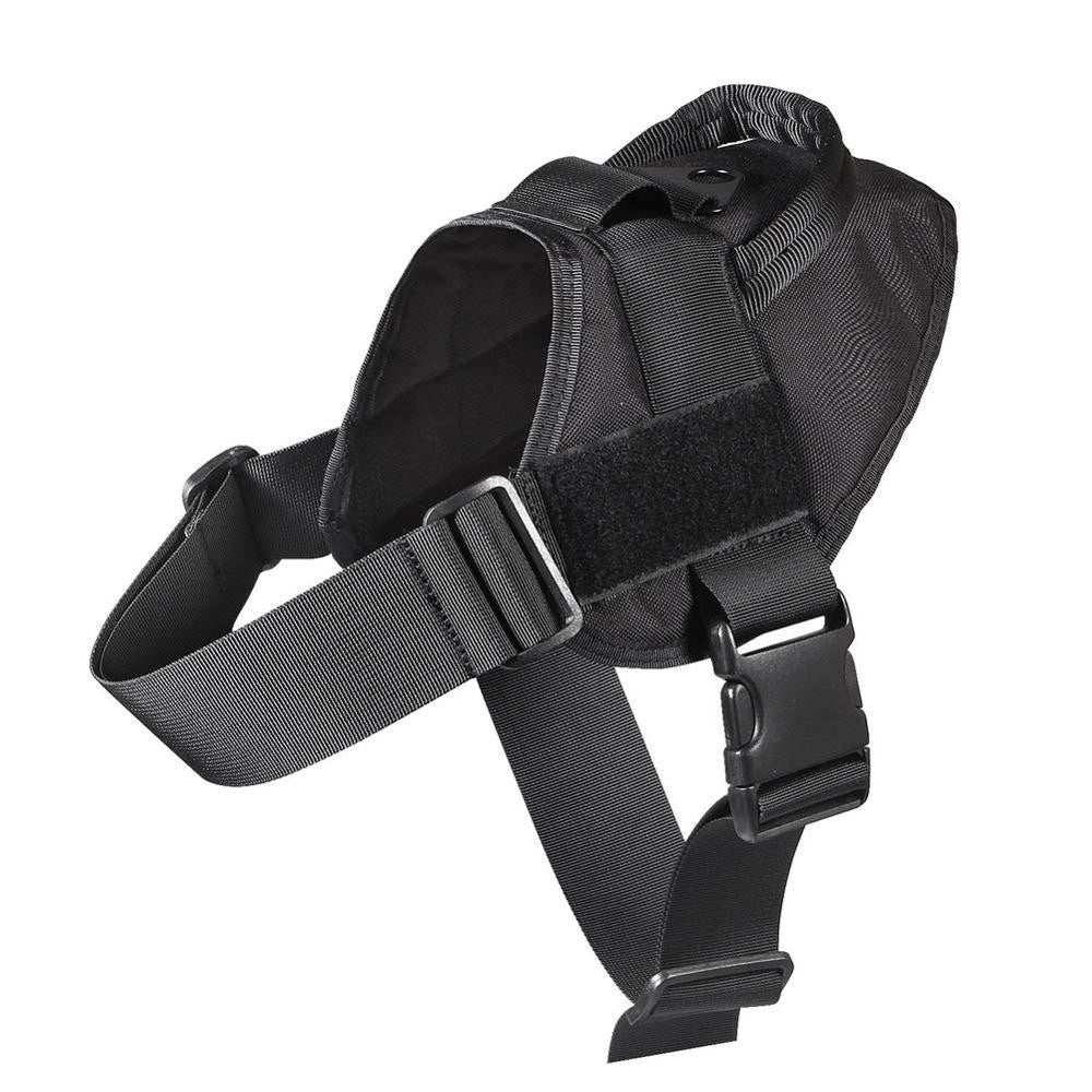 Military tactical dog harness vest made of heavy duty solid colored nylon for working K9s — view 7