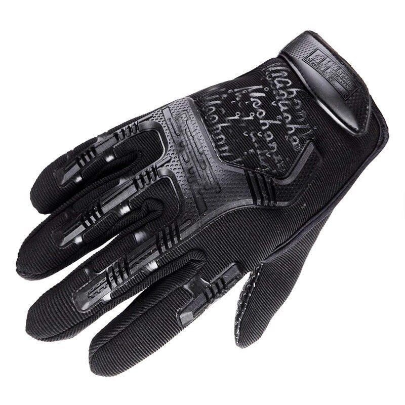 Black half-finger tactical gloves with reinforced knuckles and adjustable straps for outdoor protective gear. — view 4