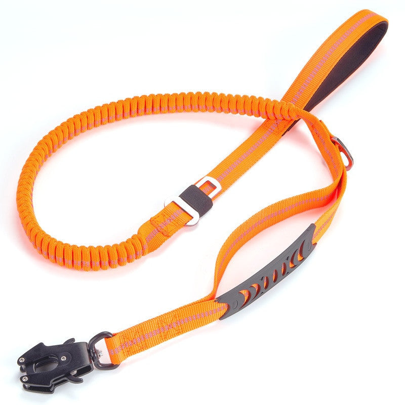 4 in 1 shock absorbing dog leash made of durable nylon with reflective stitching — view 10