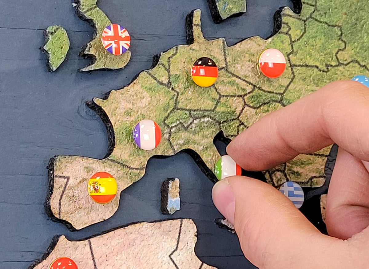Epoxy National Flag Push Pins | Continental Sets-2