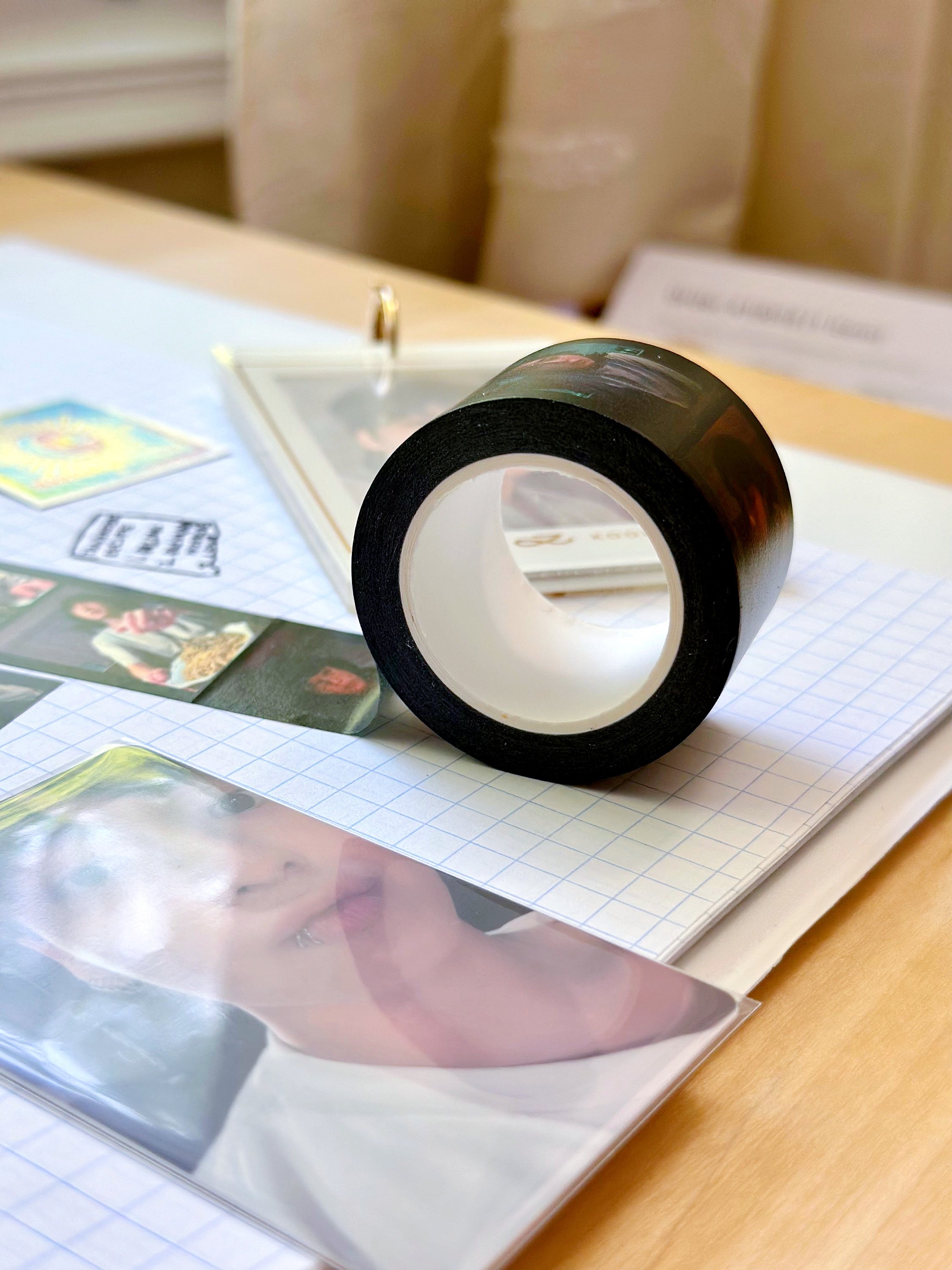 Jungkook WeLive 30mm washi tape roll featuring printed memes for scrapbooking and planner decoration — view 5