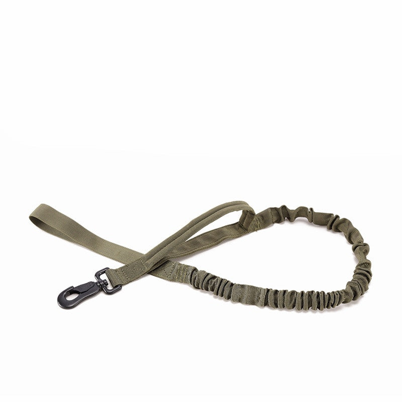 Durable tactical dog collar and leash set in heavy duty nylon with secure metal double buckle — view 14