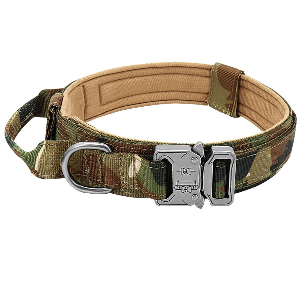 Military tactical dog collar and leash set in durable nylon for medium to large dogs — view 16