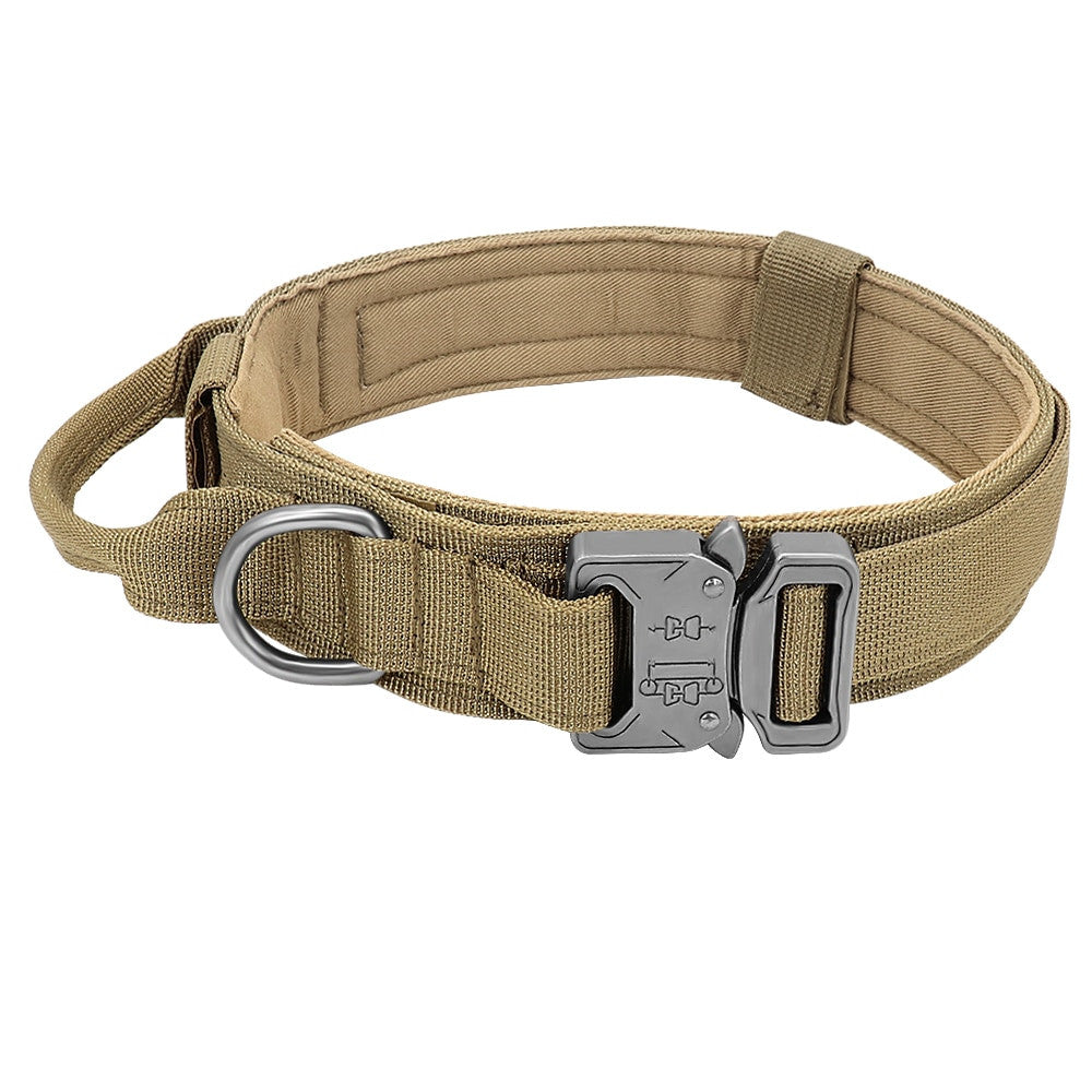 Military tactical dog collar and leash set in durable nylon for medium to large dogs — view 9