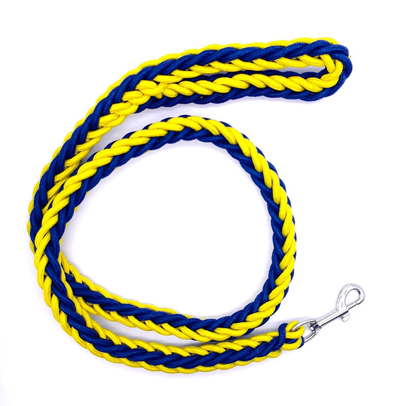 Heavy duty nylon dog leash in black and green with quick release metal clasp — view 13