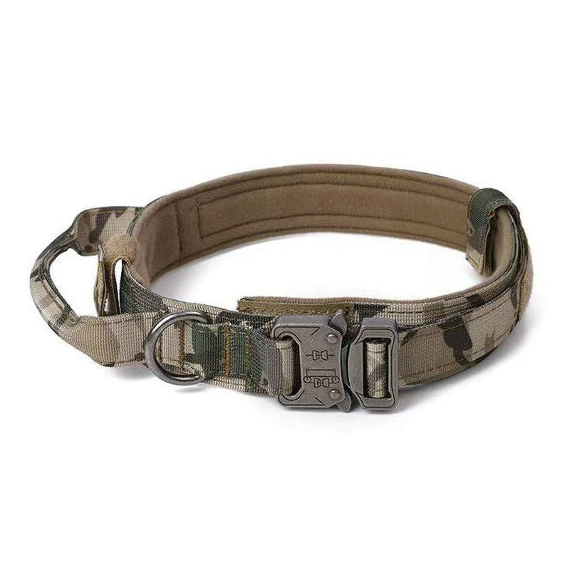 Heavy duty tactical dog collar set made of solid nylon with quick release buckle — view 10