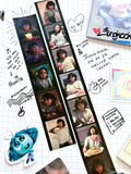 Jungkook WeLive 30mm washi tape roll featuring printed memes for scrapbooking and planner decoration