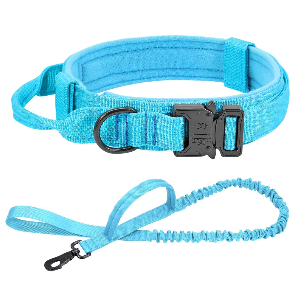 Military tactical dog collar and leash set in durable nylon for medium to large dogs — view 15