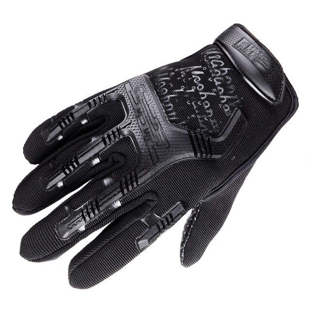 Black half-finger tactical gloves with reinforced knuckles and adjustable straps for outdoor protective gear. — view 14